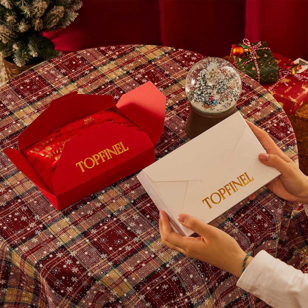 Topfinel Christmas Velvet Throw Pillow Covers Set of 2,Decorative Pillow Cover Red Xmas Gold Stamping Cushion Cases for Bedroom Livingroom Couch Christmas Indoor Home Decor 18x18 Inches