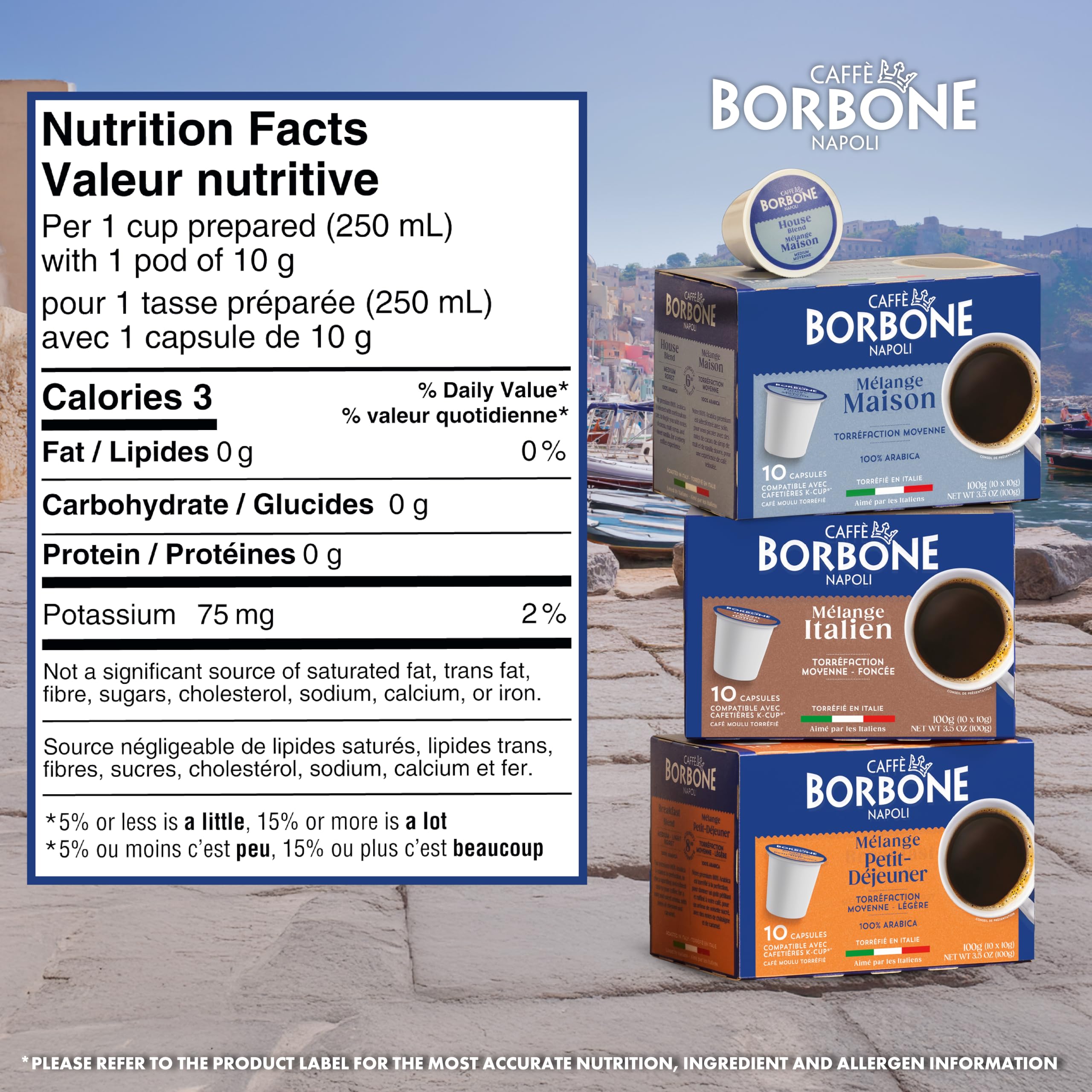 Caffè Borbone Italian Roast Coffee (60 Count) – Medium Dark Roast, Arabica & Robusta Blend, Roasted in Italy for a Bold, Smooth Taste – Single Serve Coffee Pods Compatible with K-Cup Brewers