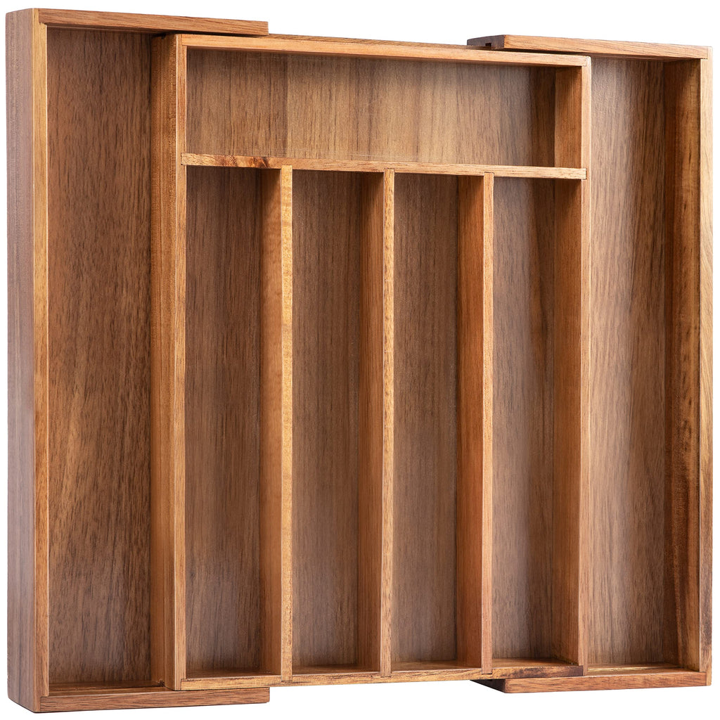 Bellsal Silverware Organizer Kitchen Drawer Organizer Expandable Bamboo Utensil Holder Cutlery Tray for Kitchen Utensil and Flatware Bedroom Office