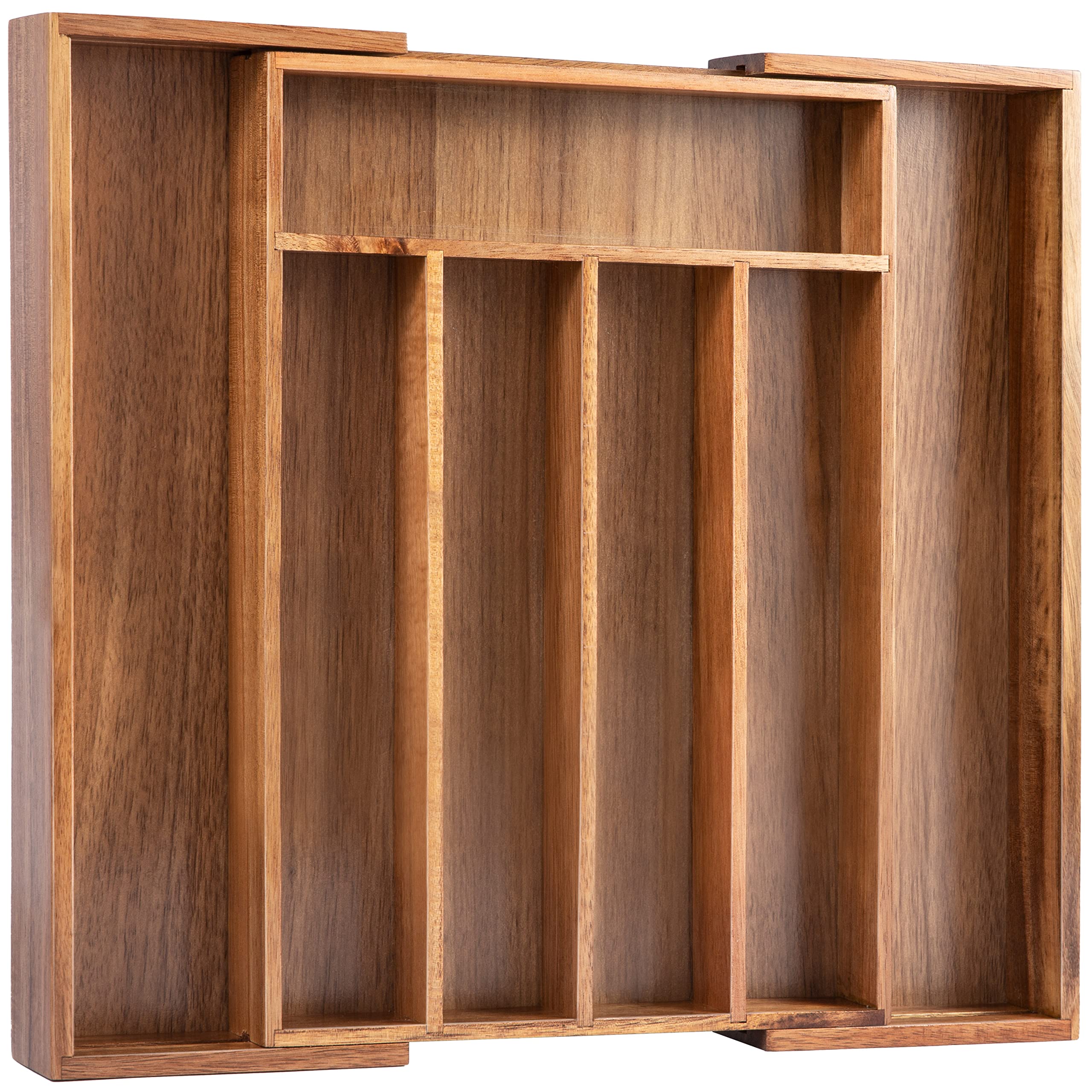 Bellsal Silverware Organizer Kitchen Drawer Organizer Expandable Bamboo Utensil Holder Cutlery Tray for Kitchen Utensil and Flatware Bedroom Office