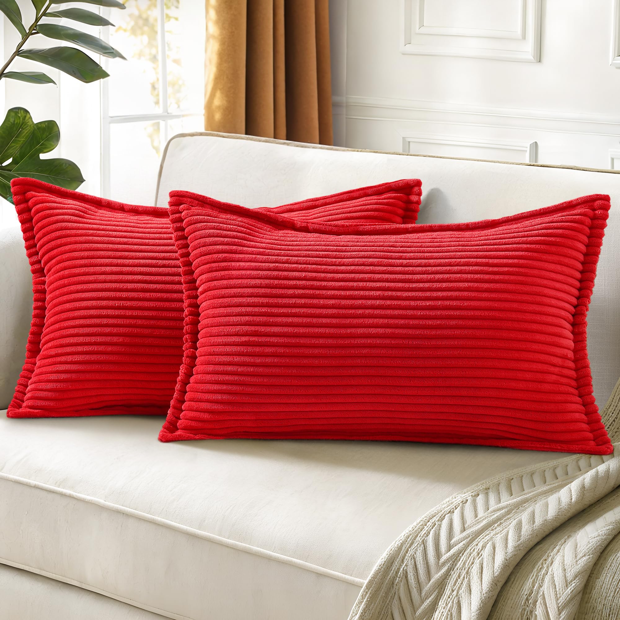 Cream White Throw Pillow Covers