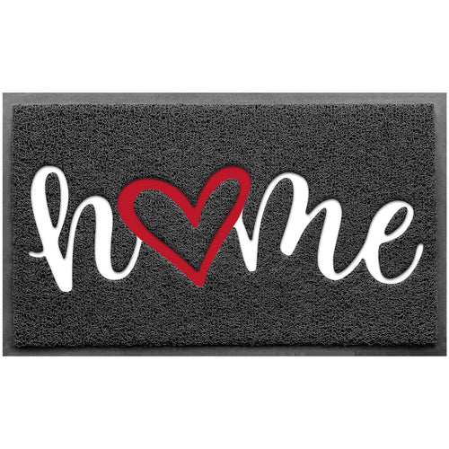 Door Mat (30"x17.5",Black), Welcome Mat Low Profile Front Doormat Floor Mat Non Slip Rugs for Entryway, Patio, High Traffic Areas
