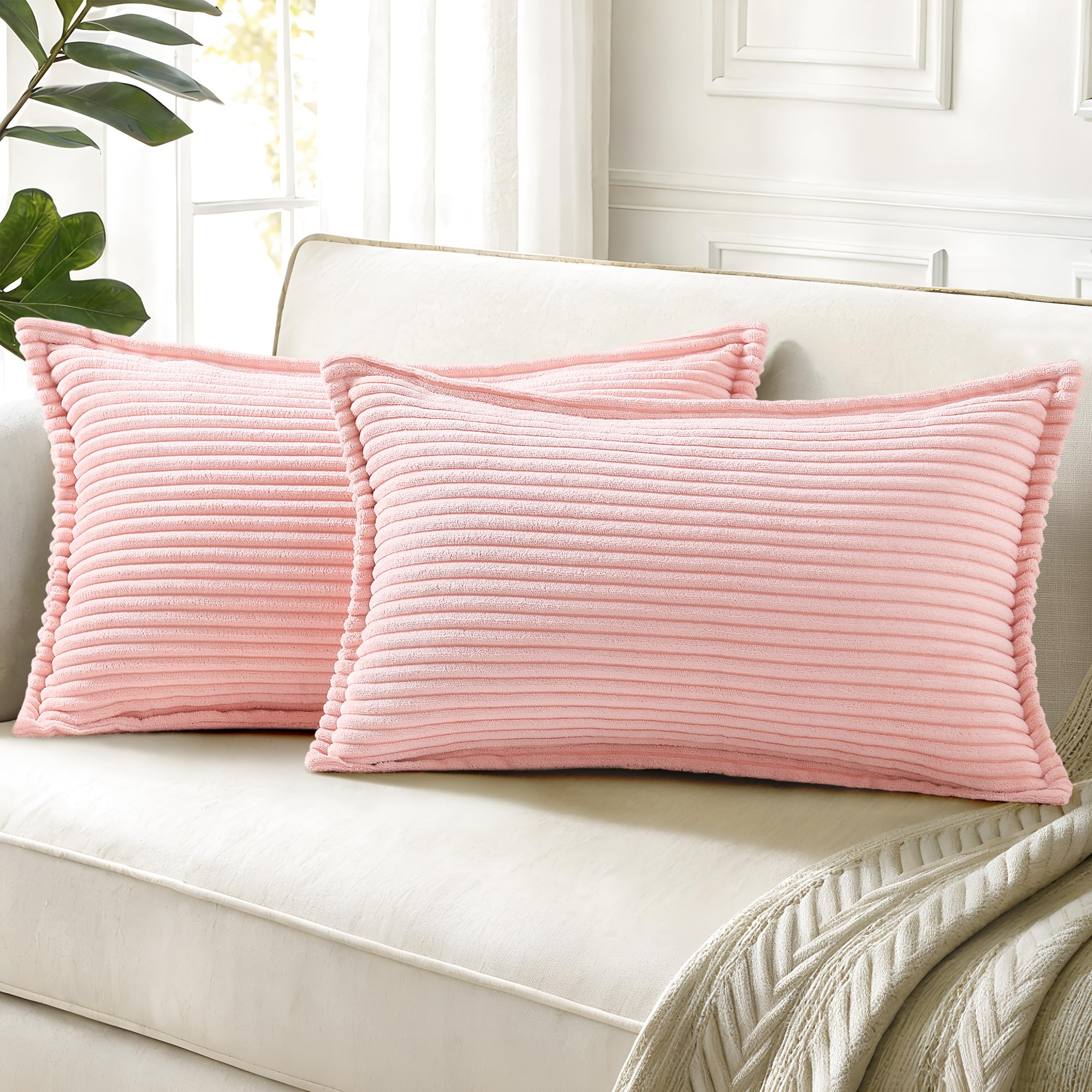Cream White Throw Pillow Covers