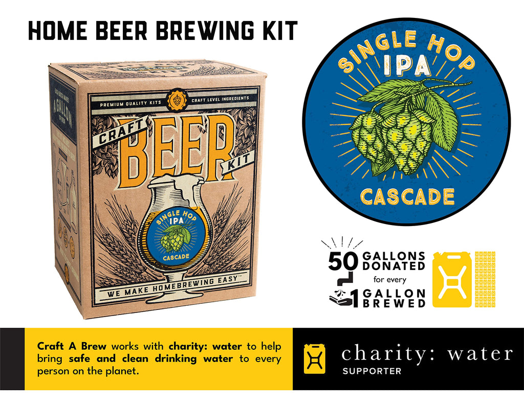 Craft A Brew - American Pale Ale - Beer Making Kit - Make Your Own Craft Beer - Complete Equipment and Supplies - Starter Home Brewing Kit - 1 Gallon