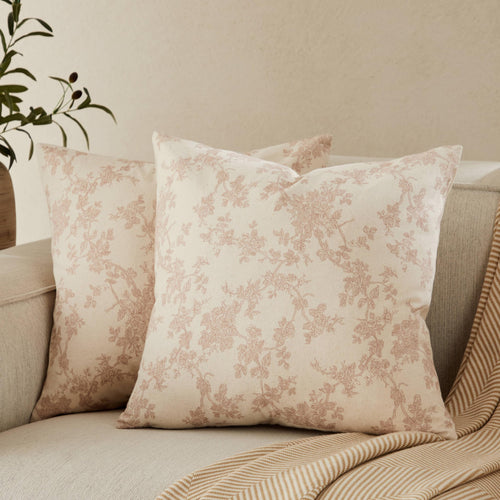 100% Cotton French Pastoral Throw Pillow Covers Set of 2, 18x18 Inch Blue Farmhouse Decorative Cushion Covers for Sofa Bed Living Room Home Decor
