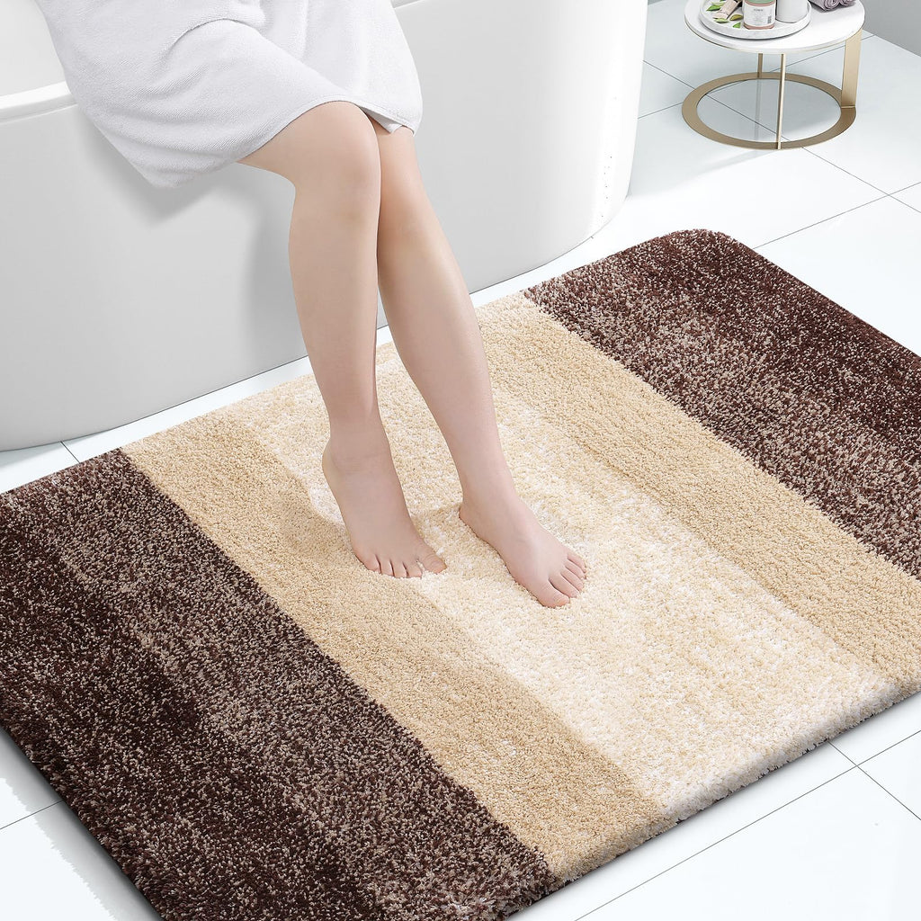 OLANLY Bathroom Rugs Mat 30x20, Extra Soft Absorbent Microfiber Bath Rugs, Rubber Backing, Quick Dry, Machine Washable Bath Mats for Bathroom Floor, Tub and Shower, Home Decor Accessories, Grey