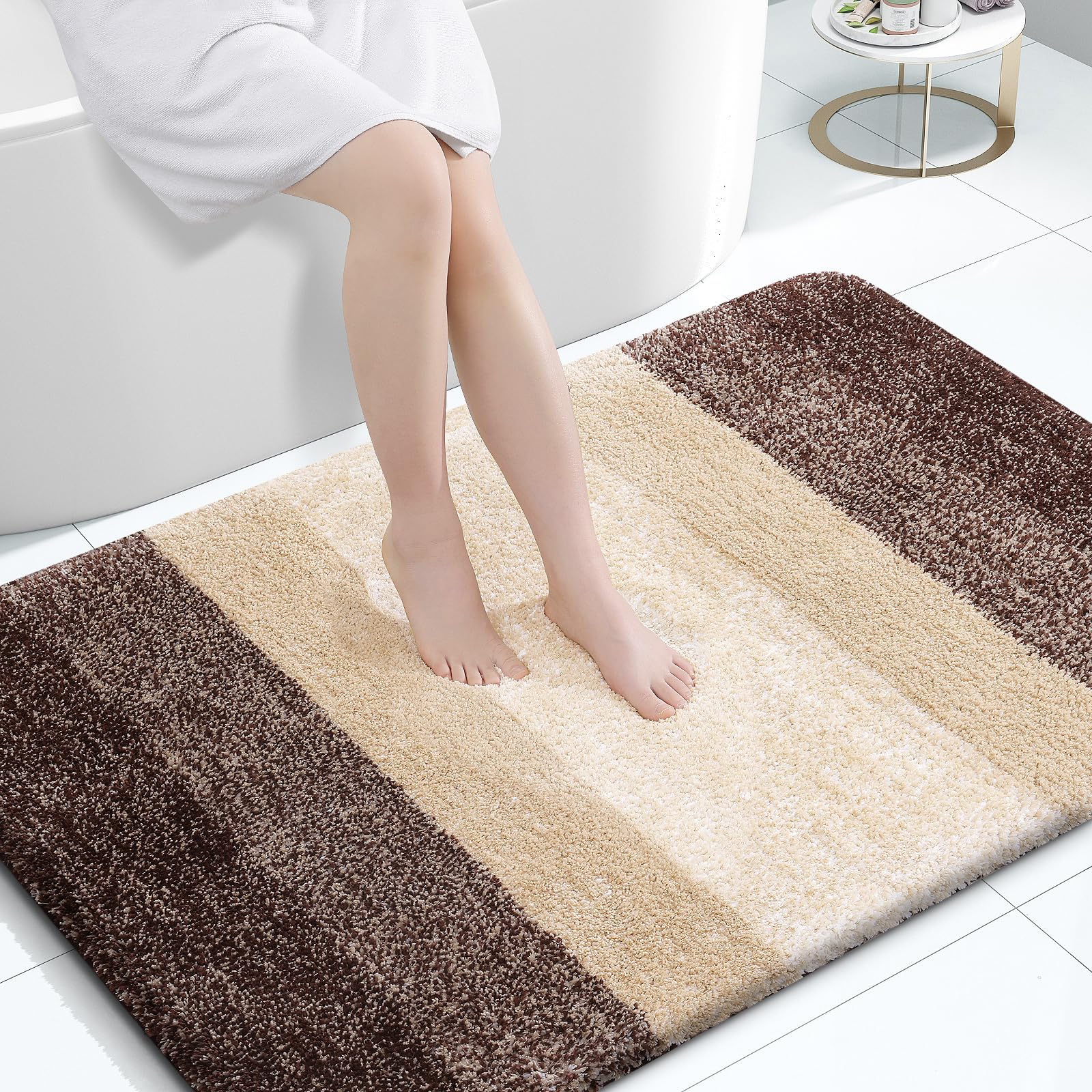 OLANLY Bathroom Rugs Mat 30x20, Extra Soft Absorbent Microfiber Bath Rugs, Rubber Backing, Quick Dry, Machine Washable Bath Mats for Bathroom Floor, Tub and Shower, Home Decor Accessories, Grey