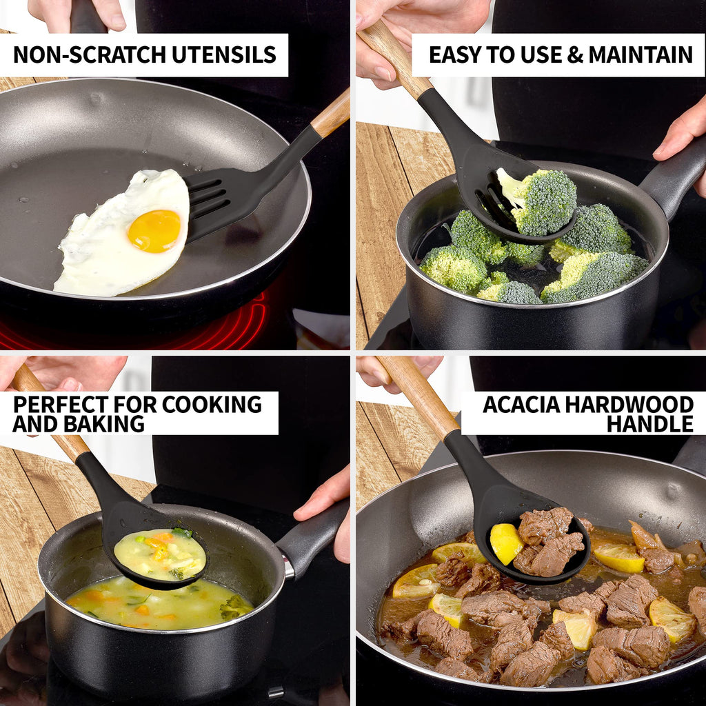 Zulay Kitchen 5 Piece Silicone Utensil Set
