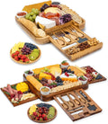 3 Side Acacia & 1 Side Bamboo Charcuterie Board Set