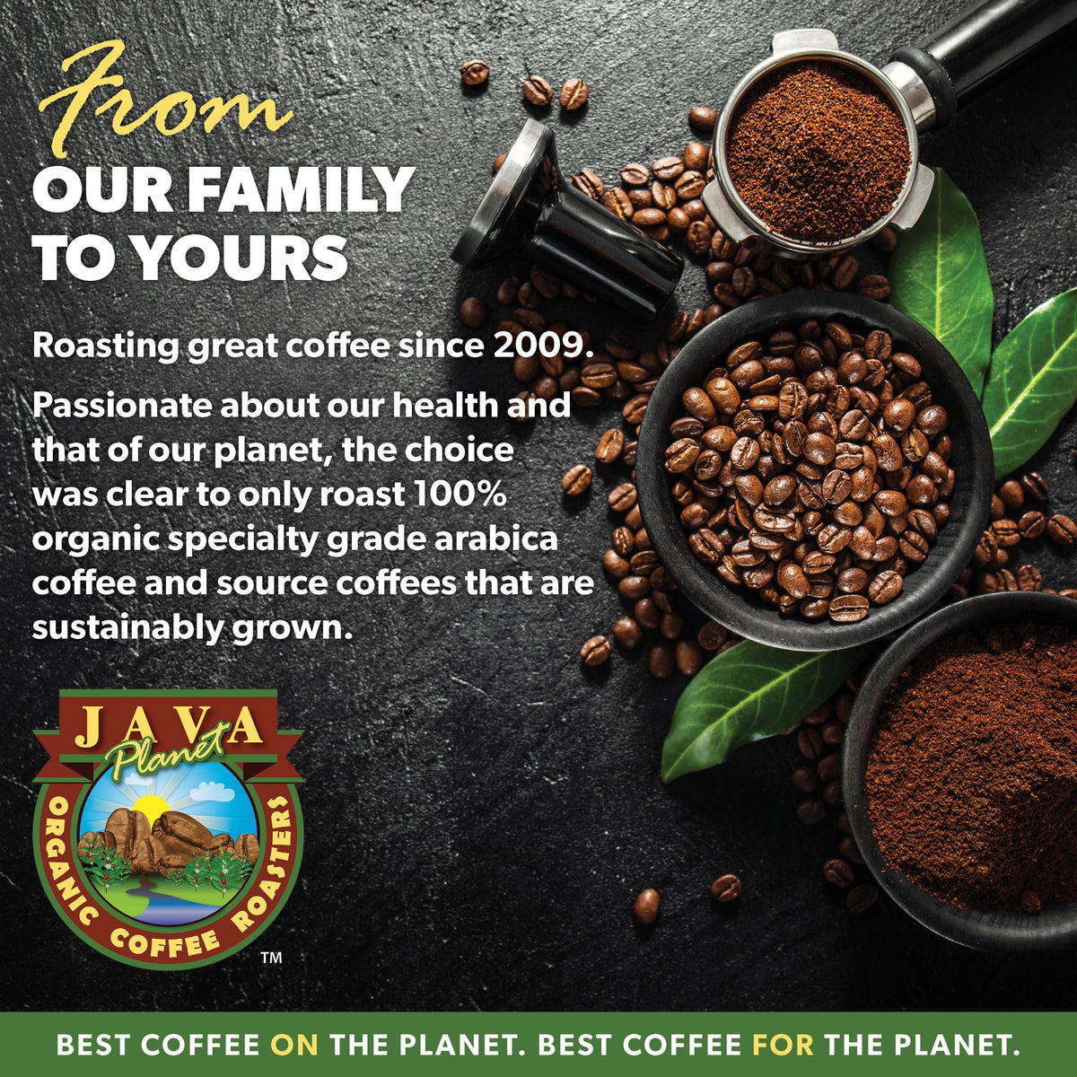 Java Planet Low Acid Organic Espresso Whole Bean Coffee 16oz