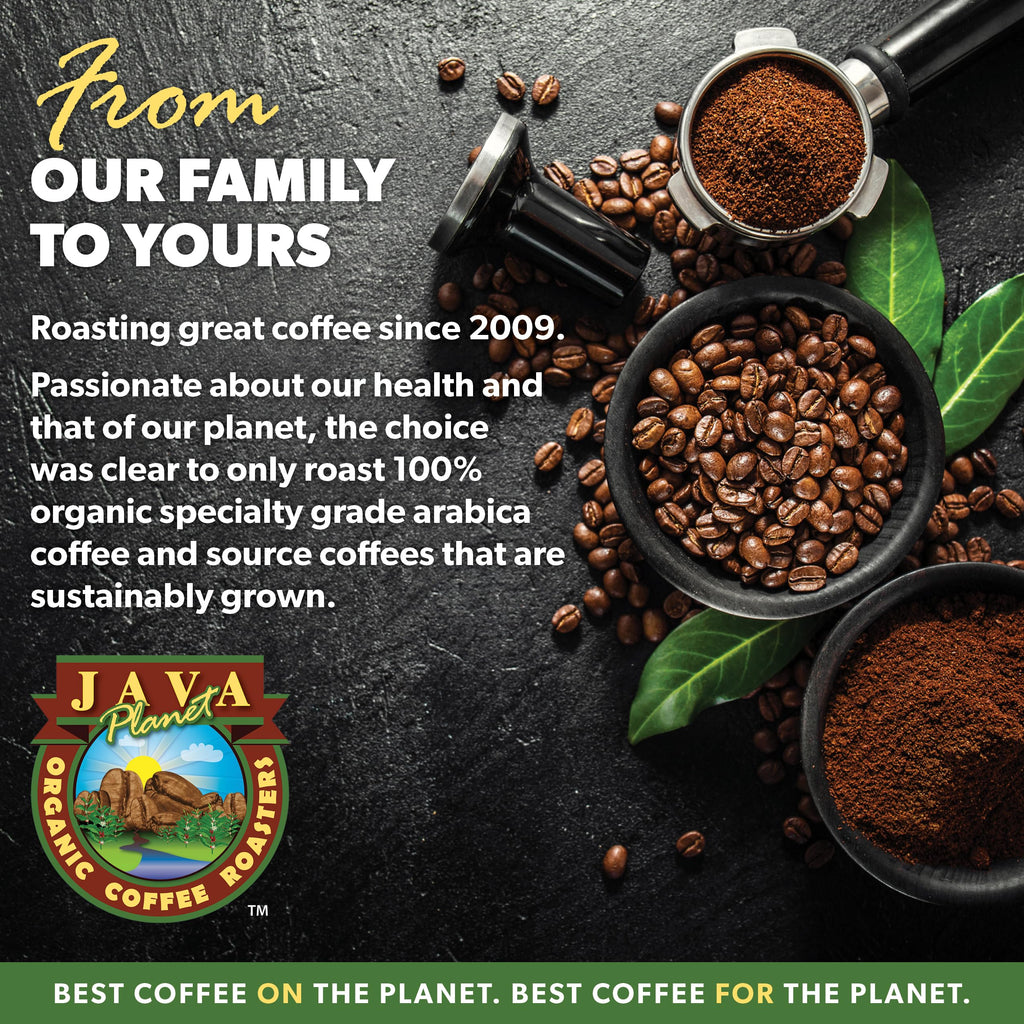 Java Planet Low Acid Organic Espresso Whole Bean Coffee 16oz
