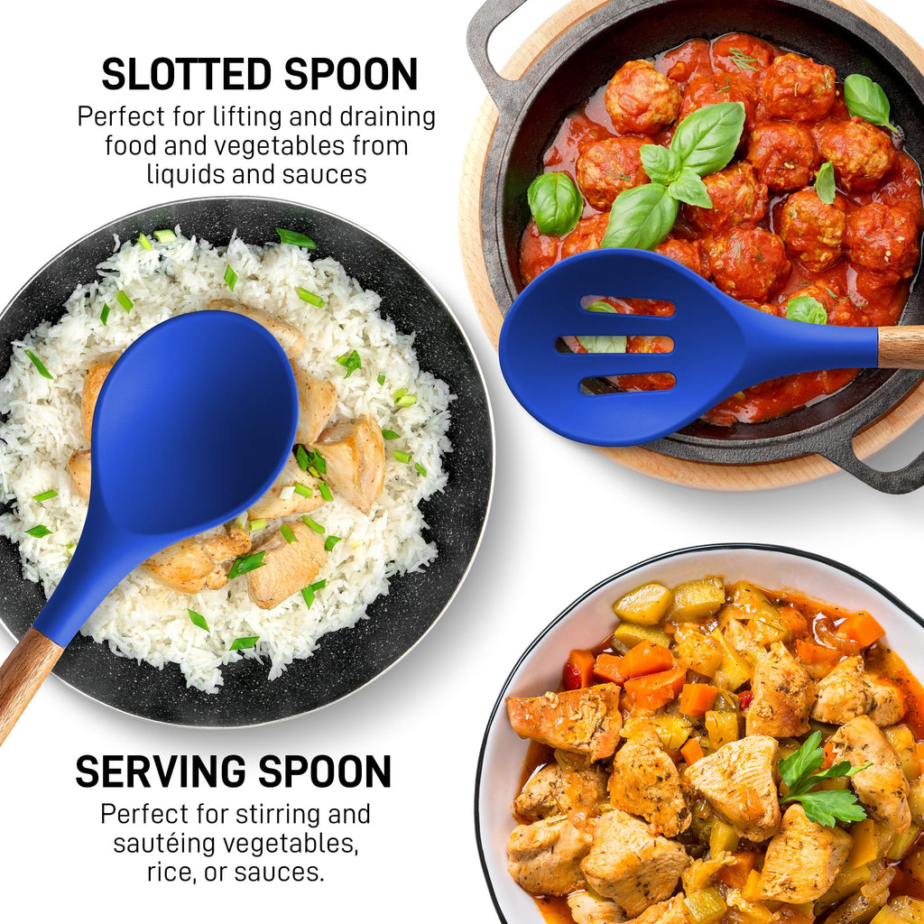 Zulay Kitchen 5 Piece Silicone Utensil Set