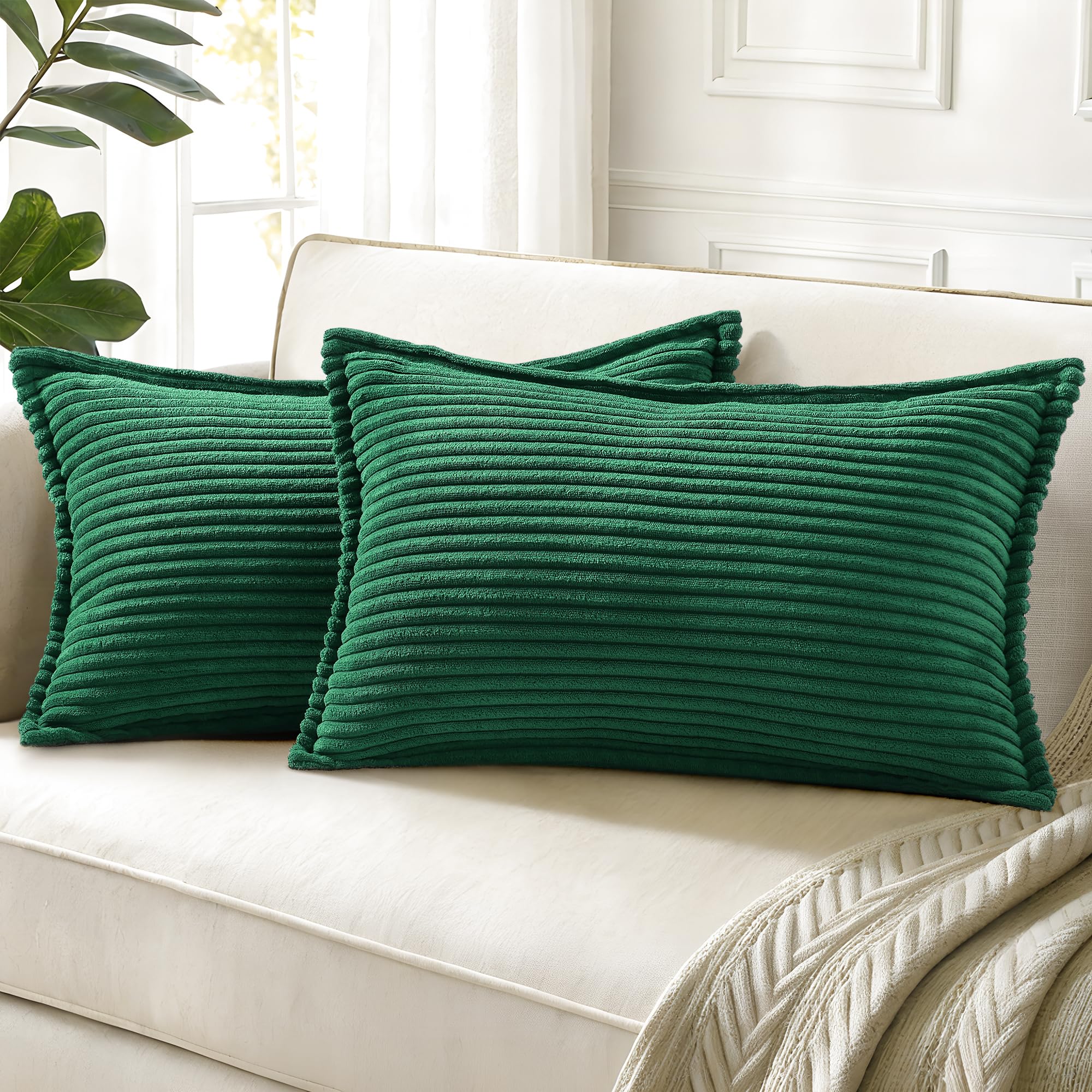 Cream White Throw Pillow Covers