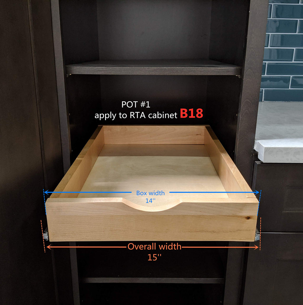 Elysian Under Desk Drawers 30" W × 21" D Add-on Drawers for Under Desk or Cabinet, Multipurpose Drawer Storage for Office Supplies, Smooth Pull Out Cabinet Organizer