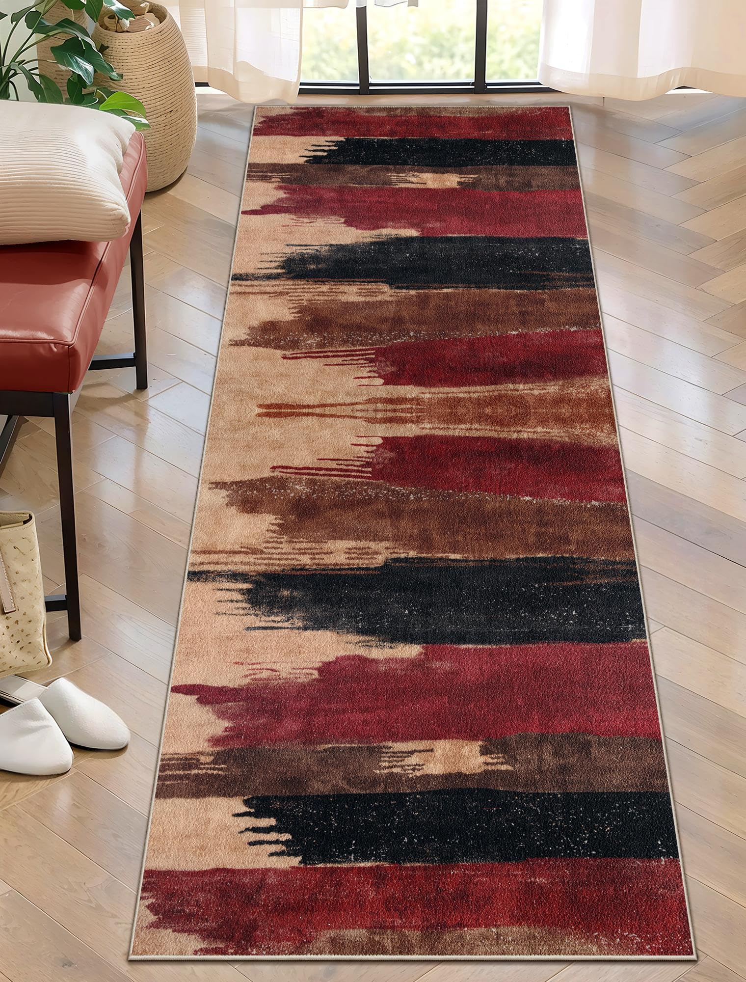 Ciicool Modern Abstract Area Rug 2x3 Washable Small Entryway Rug, Non-Slip Low Pile Throw Rug, Foldable Kitchen Bathroom Rugs, Blue Grey Floor Carpet for Entrance Living Room Bedroom Indoor Doormat