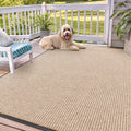 OLANLY Front Door Mat Indoor Outdoor Entrance, Waterproof Heavy Duty Doormat, Fade Resistant, Low Profile, Easy Clean Patio Porch Welcome Floor Mats for Entry, 29.5x17, Beige