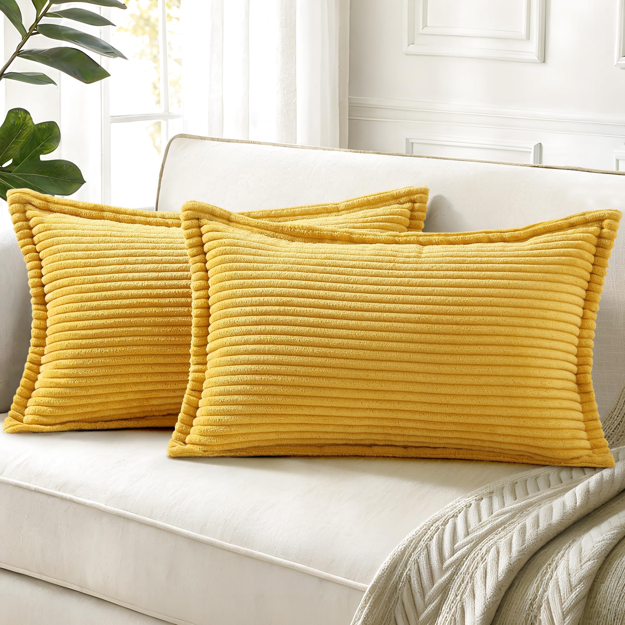 Cream White Throw Pillow Covers