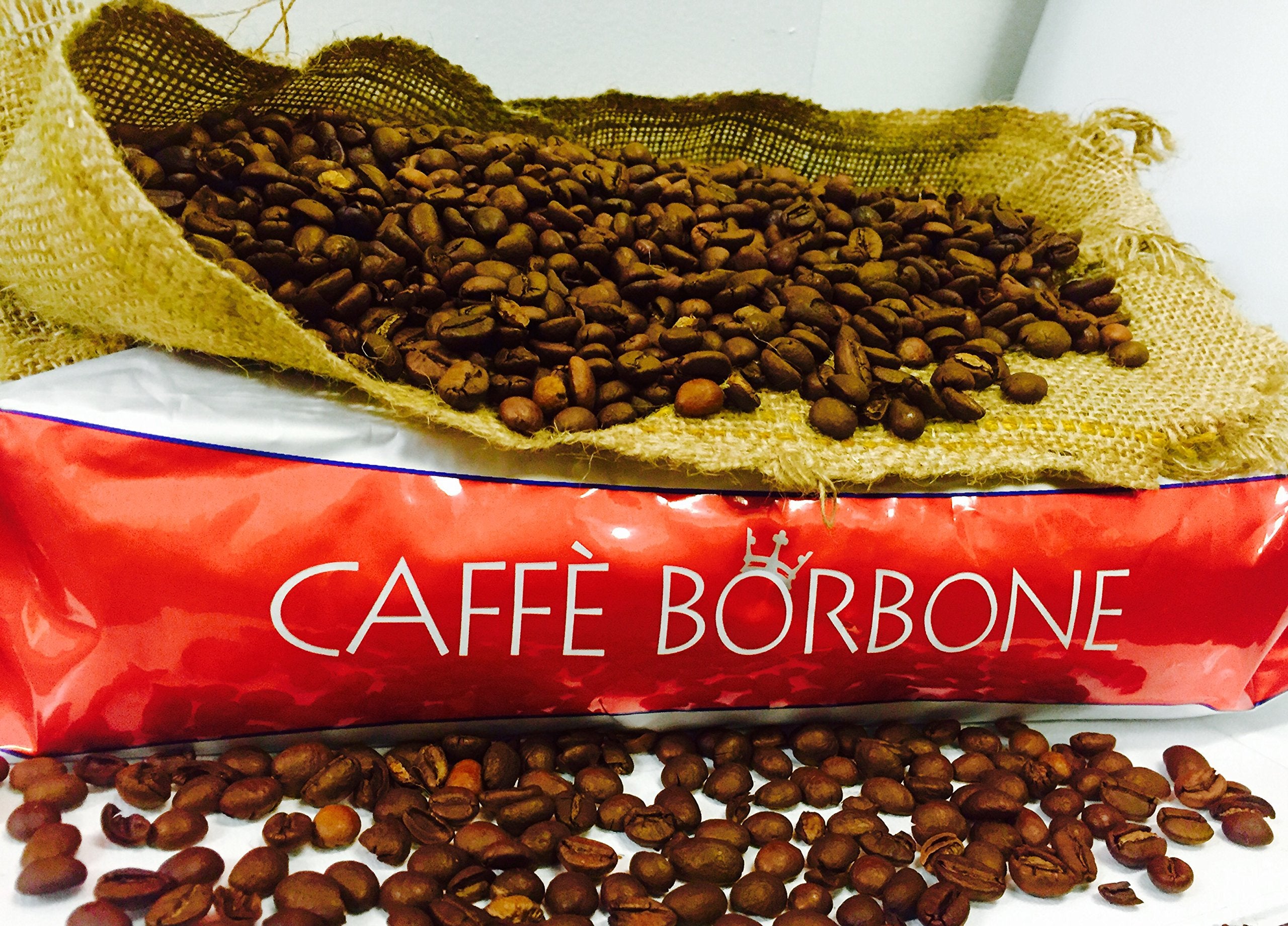 Caffè Borbone Whole Bean Coffee, Medium-Dark Roast DEK Blend, Decaffeinated Italian Coffee, 2.2 lb Bag (Pack of 2)