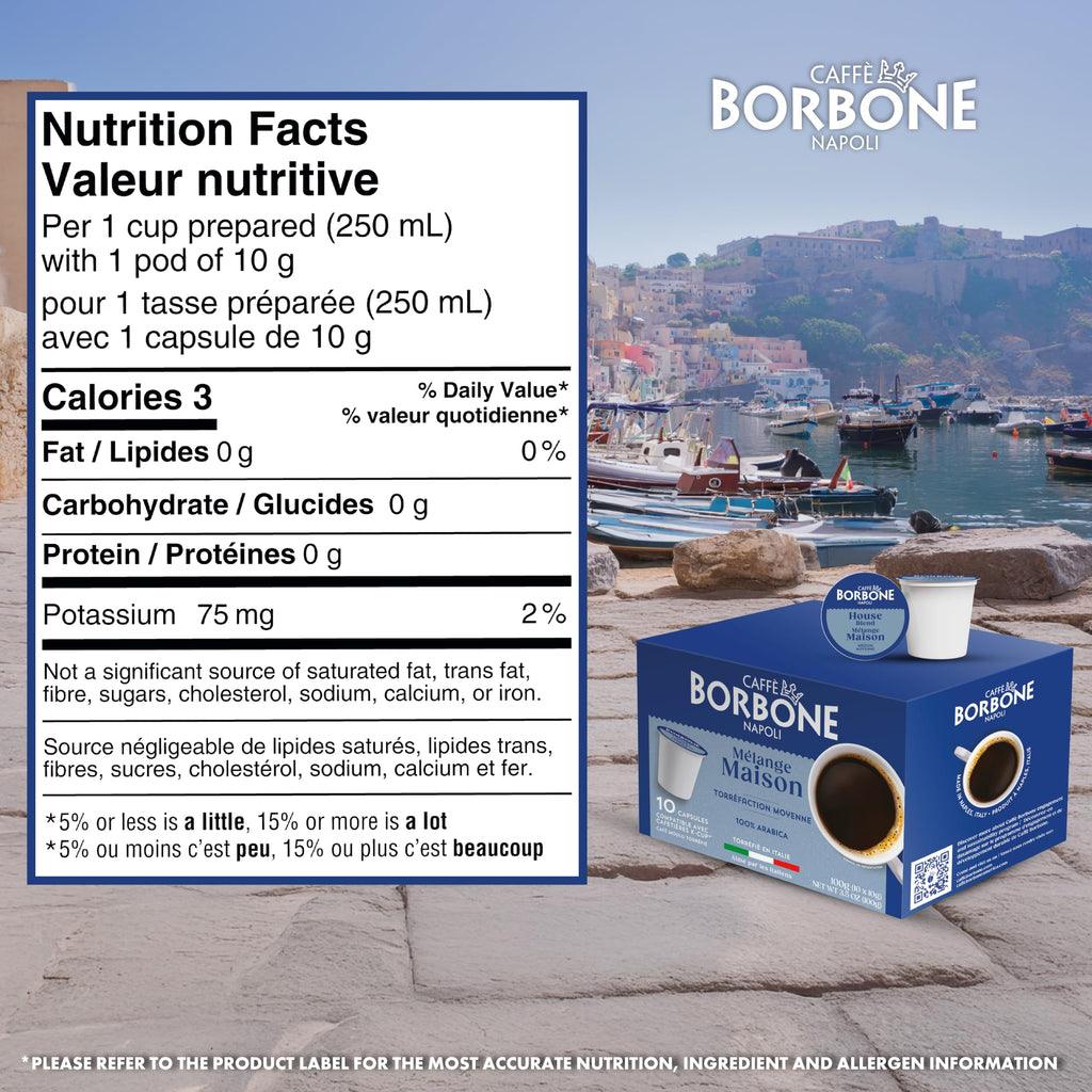 Caffè Borbone Italian Roast Coffee (60 Count) – Medium Dark Roast, Arabica & Robusta Blend, Roasted in Italy for a Bold, Smooth Taste – Single Serve Coffee Pods Compatible with K-Cup Brewers