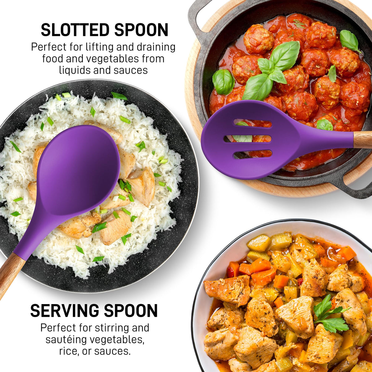 Zulay Kitchen 5 Piece Silicone Utensil Set