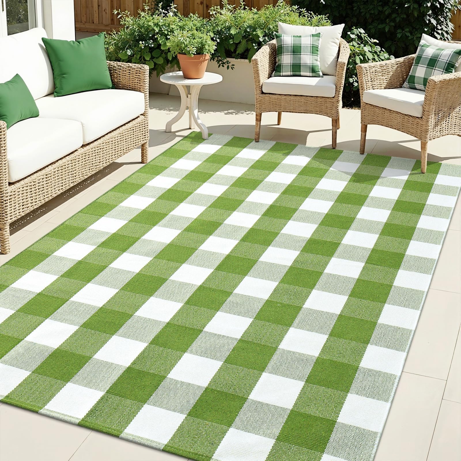 OLANLY Black and White Striped Rug 2'4" x 3'7" (27.5" x 43") – Washable Cotton Indoor Outdoor Doormat for Front Door, Entryway, Kitchen, Porch, Patio Decor