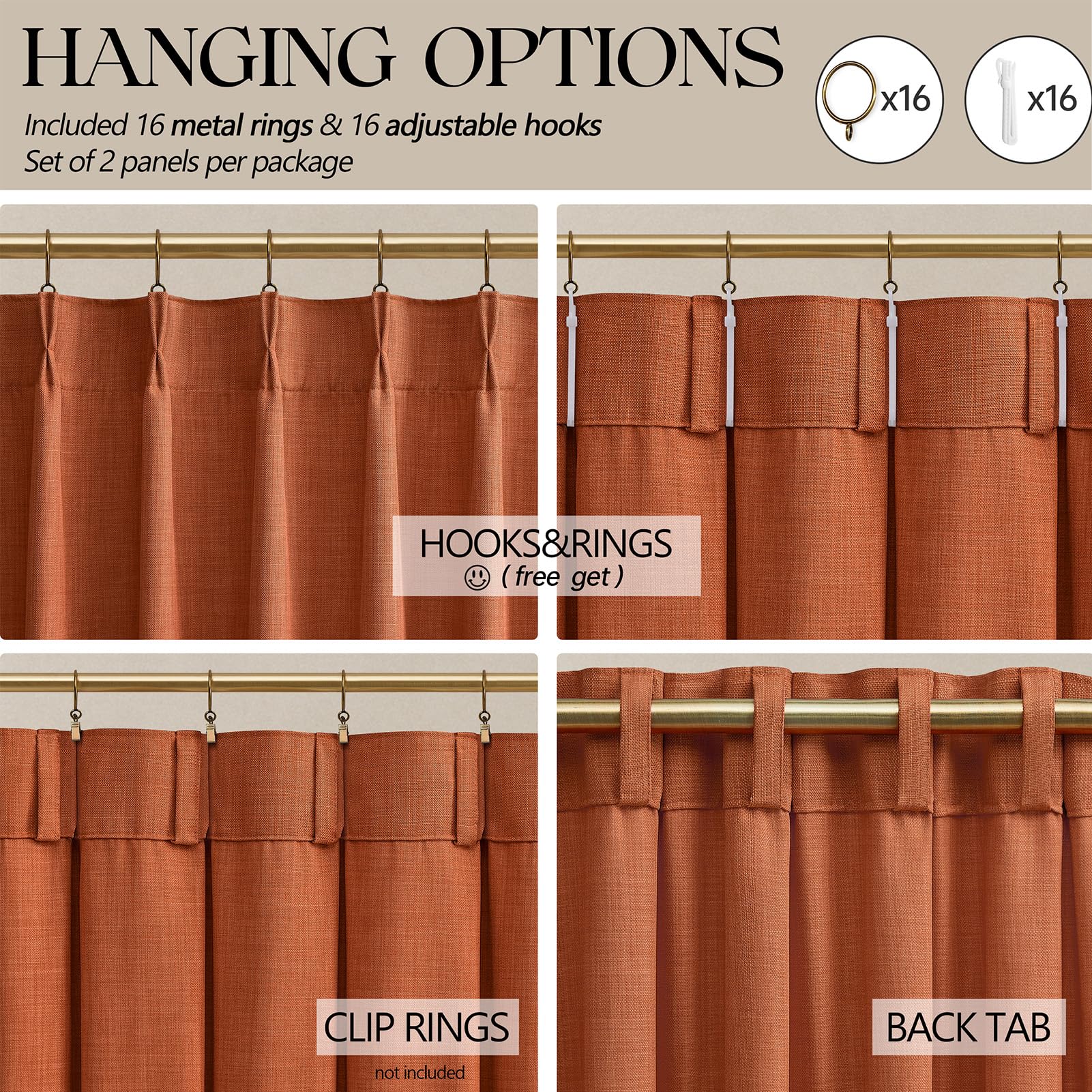 Pinch Pleated Linen Curtains 96 Inches Extra Long Olive Green Drapes, Thick Linen Light Filtering Memory Trained Pleat Curtain for Living Room and Bedroom Privacy 2 Panels Texture with Back Tab