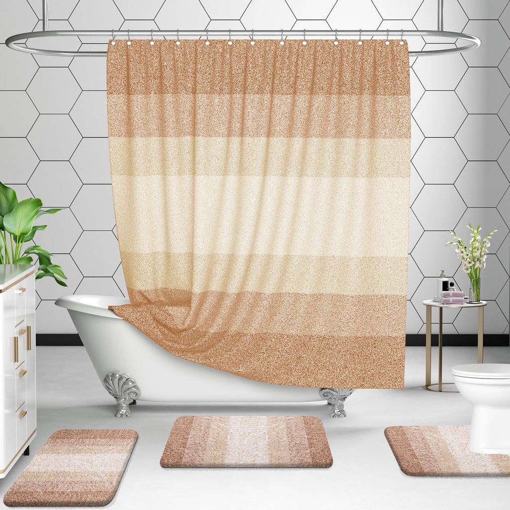 OLANLY Bathroom Rugs Sets 4 piece, Soft Microfiber Absorbent Bath Mat, U-Shaped Contour Toilet Mat and Toilet Lid Cover, Quick Dry, Machine Washable, Toilet Cover and Rug Set for Bathroom, Grey