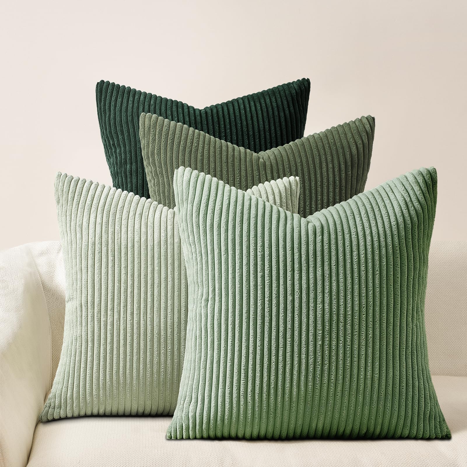 Topfinel Decorative Throw Pillow Covers Cushion Cases, Set of 4 Soft Velvet Modern Double-Sided Designs, Mix and Match for Boho Farmhouse Fall Home Decor (18x18 inch, Orange/Teal)