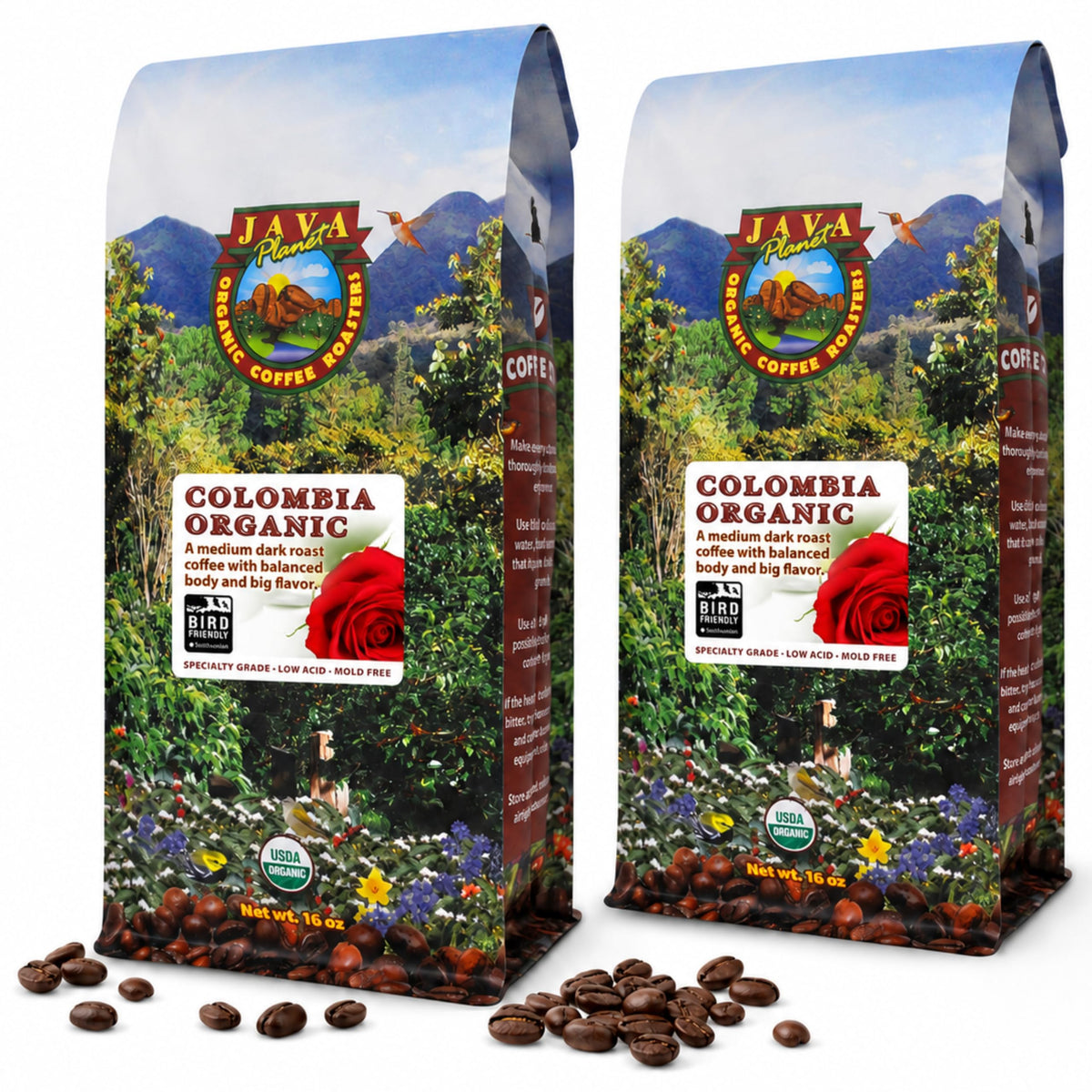 Java Planet Low Acid Organic Espresso Whole Bean Coffee 16oz
