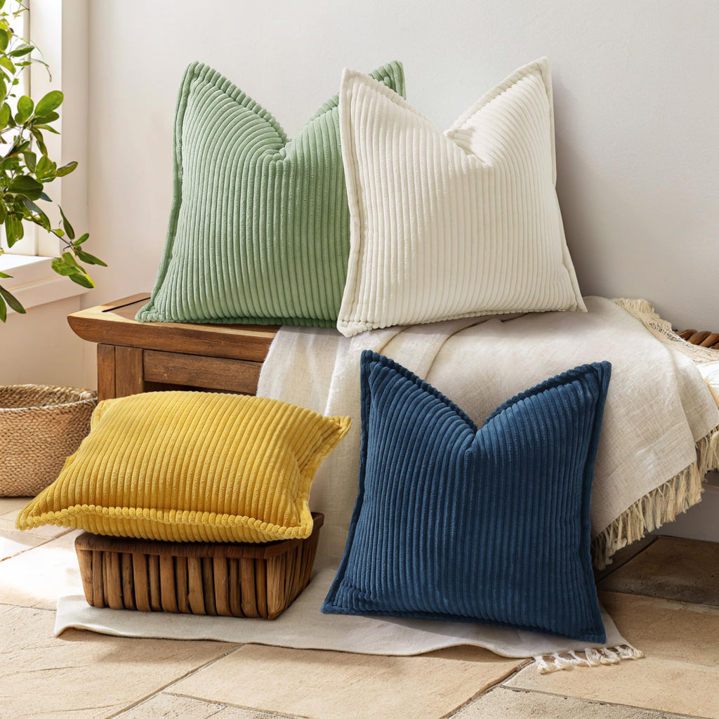 Cream White Throw Pillow Covers