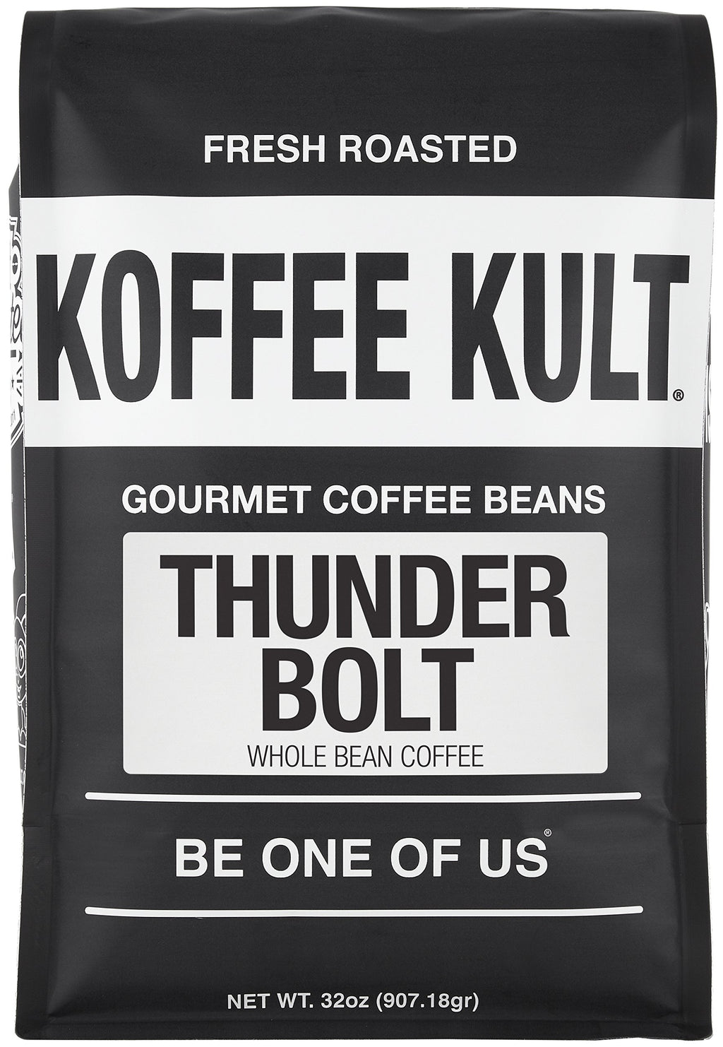 Koffee Kult Dark Roast Whole Bean Coffee - Small Batch 100% Arabica Gourmet Blend, Smooth and Well Balanced Artisan Roasted in 32oz Resealable Package