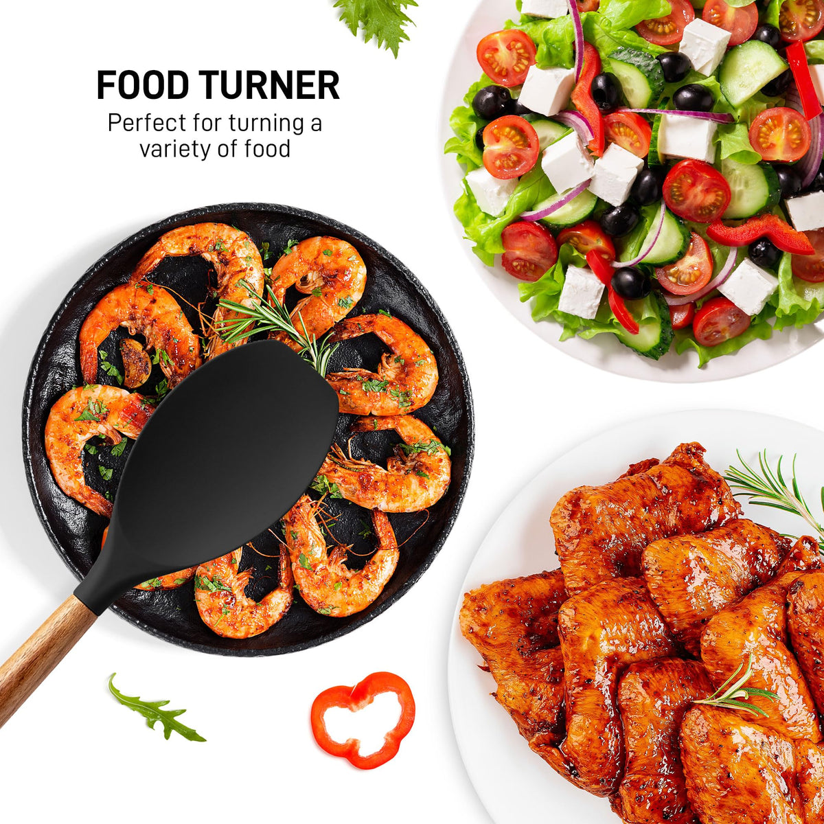 Zulay Kitchen 5 Piece Silicone Utensil Set