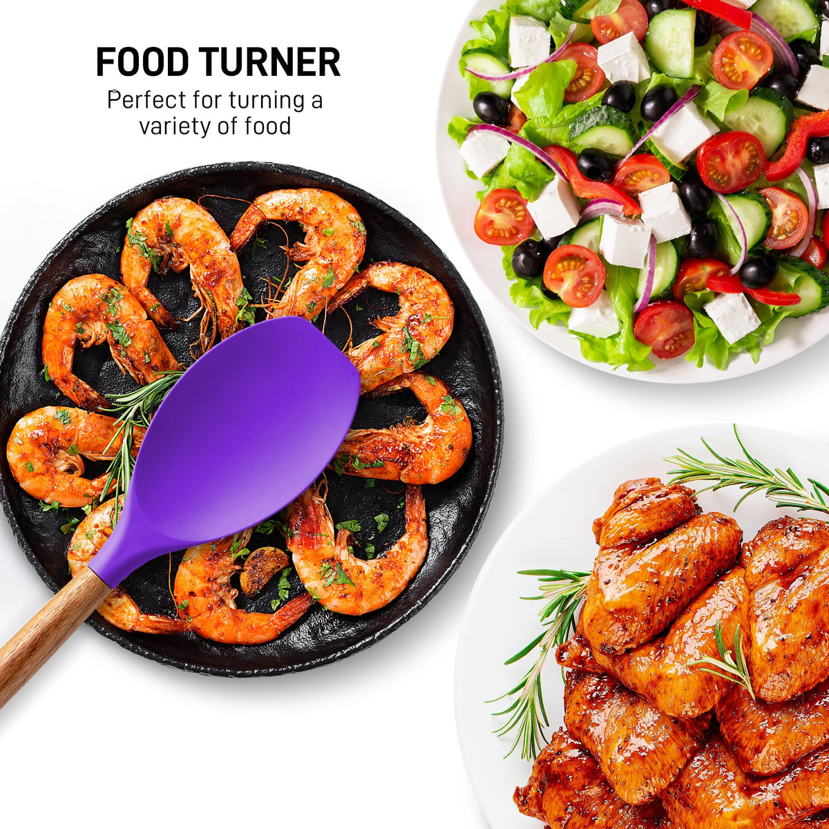 Zulay Kitchen 5 Piece Silicone Utensil Set