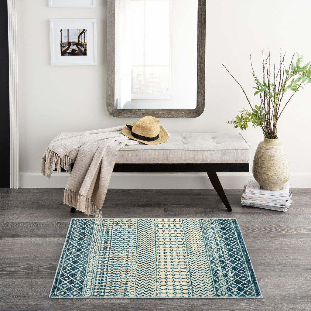 Moroccan Washable Rugs, 2x3 Light Grey Rug Non-Slip Small Distressed Entryway Rugs, Soft Low-Pile Bedroom Rug Indoor Doormat Carpet for Entryway Kitchen Bathroom
